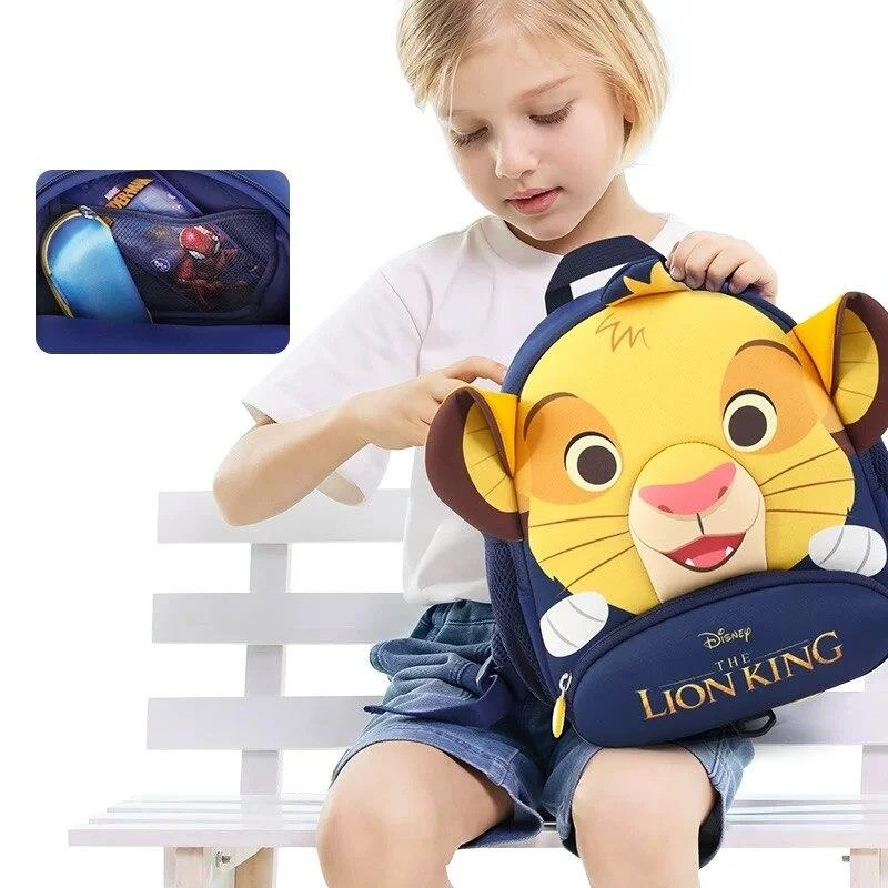 sac enfant le roi lion personnalisé avec prénom réf 64 col bleu ou rose 