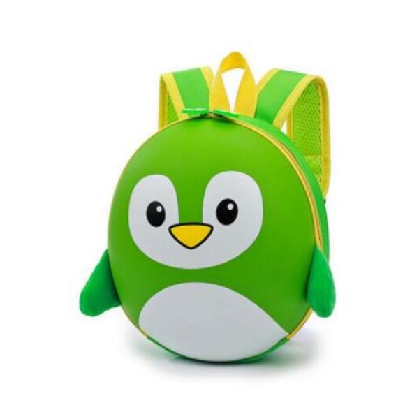 Petit Sac À Dos Pingouin 3D À Coque Rigide - Vert - Sac À Dos Scolaire Sac À Dos