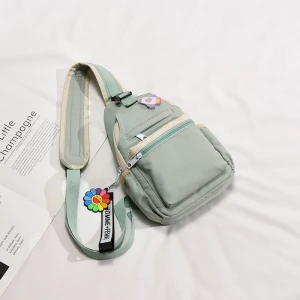 Petit sac à dos femme en nylon - Vert - La conception des produits Accessoire de mode