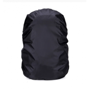 Housse imperméable pour sac à dos de 20 à 80l noir avec un fond blanc
