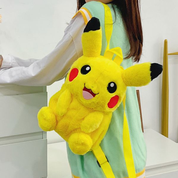 Mini Sac À Dos Pokémon Pikachu En Peluche Souriant