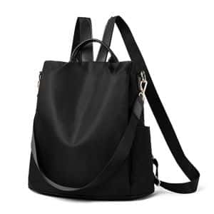 Mehrzweck-Rucksack für Frauen - Schwarz - Anti-Diebstahl-Rucksack Tasche