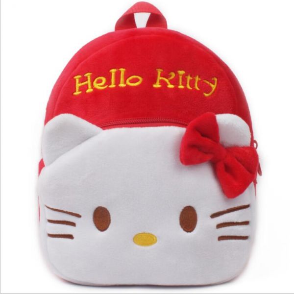 Hello Kitty Plüsch Rucksack Für Kinder - Rot - Schulrucksack Schulrucksack Rucksack Für Kinder