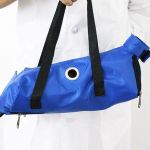 Trendige Transporttasche für Katzen - Blau, S - Katze Handtasche
