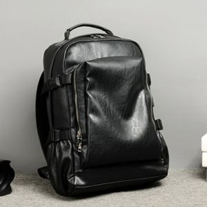 Retro-Reiserucksack - Schwarz - Handtasche aus Leder