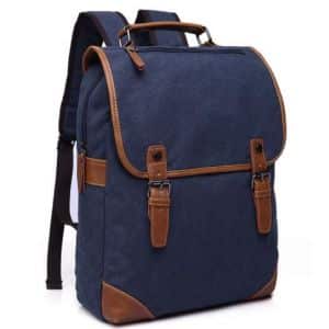 Vintage Canvas Rucksack für Männer - Blau - Messenger Bag Tasche