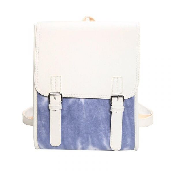 Großer Pu-Leder-Rucksack Für Frauen - Blau - Handtasche Produkt