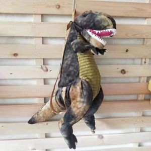 Original 3D-Dinosaurier-Rucksack mit Holzboden, hängend