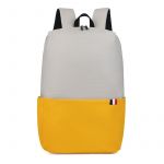 Wasserdichter Laptop-Rucksack in Grau und Gelb mit weißem Hintergrund
