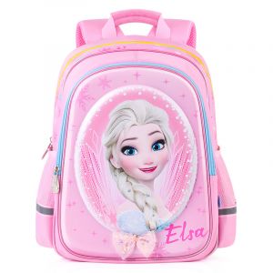 Rucksack Schneekönigin Elsa rosa mit weißem Hintergrund